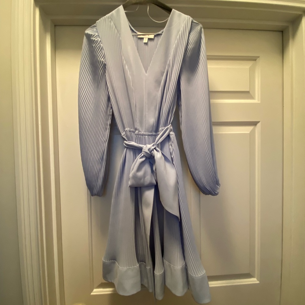 Milly Liv Pleated Satin Dress